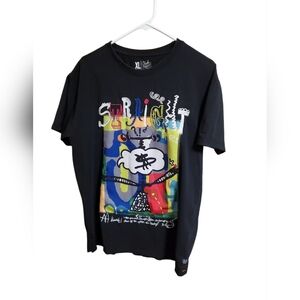 Bleeker & Mercer Black Graphic T-Shirt Size XL